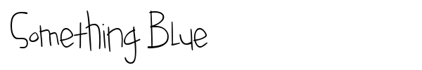 Something Blue font preview
